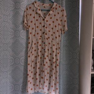 Women’s XL Monteau LA polka-dot collared sundress